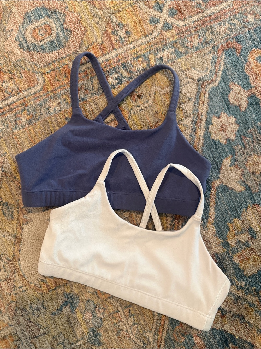 Girls Athleta Sports Bras - Navy and White (M: 8-10)